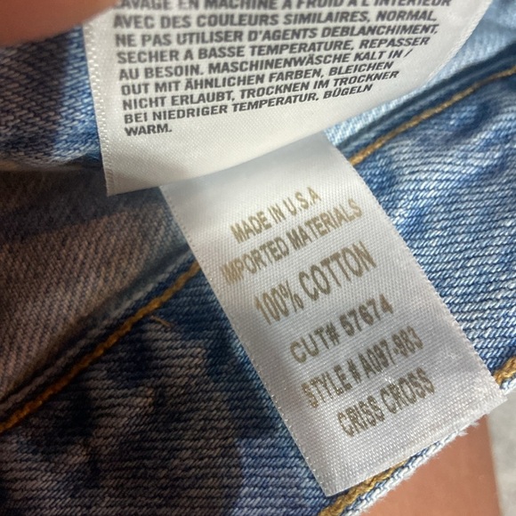 AGOLDE Criss Cross Upsized Jean in Suburbia Sz 26 100% Cotton A097-983 - Picture 6 of 8